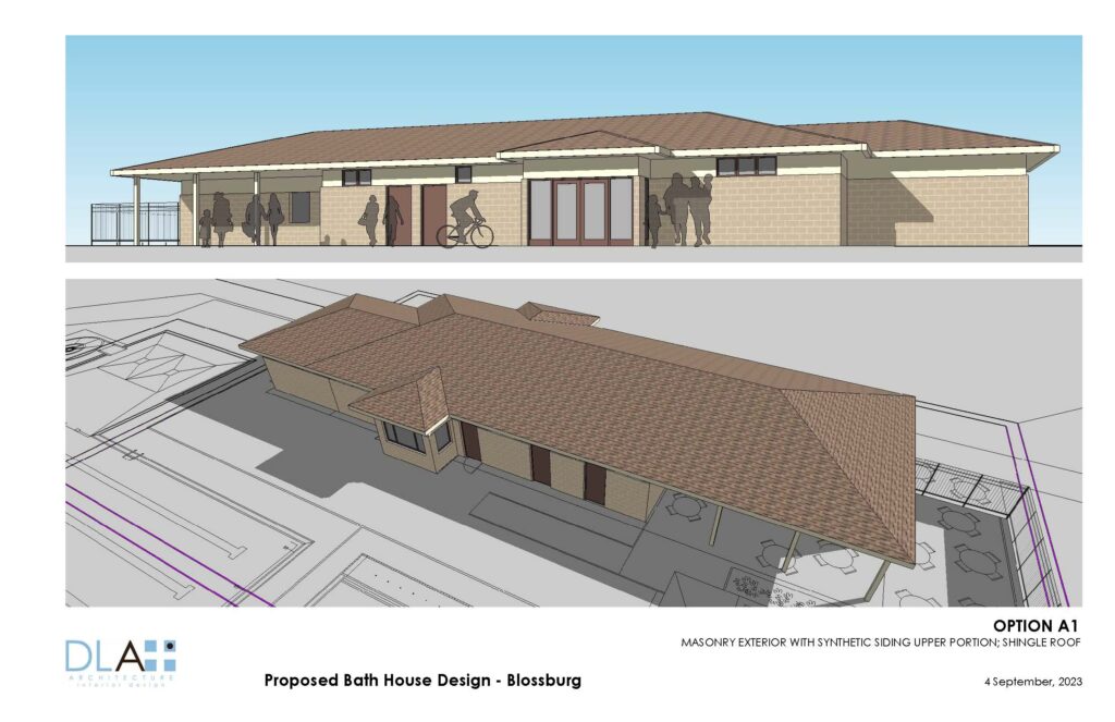 Proposed Bloss Pool Bath House Rendering
